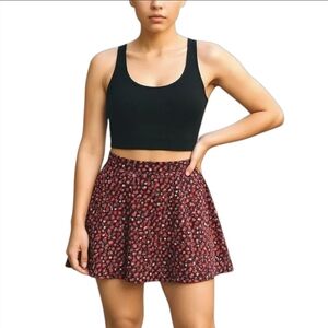 Vintage LizGolf Red White Black Geometric Print Women's Skort Size 8